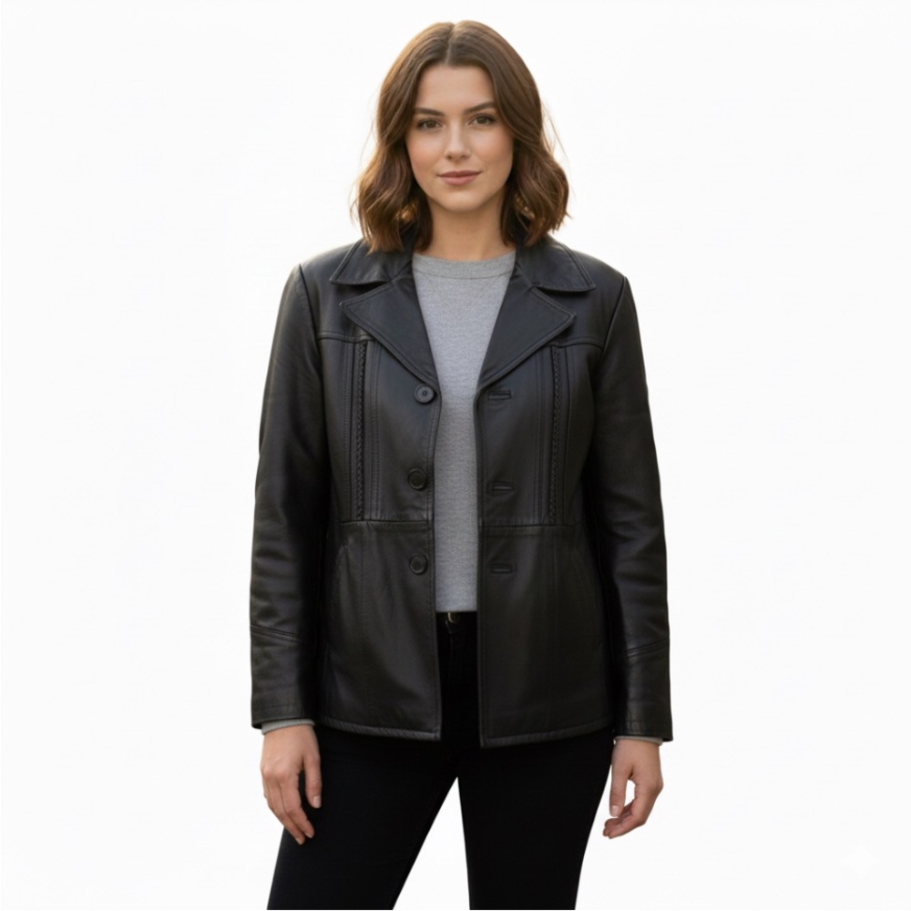 Women Genuine Leather Jacket Good Condition
